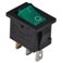 Переключатель KCD1-2-101N  GR/B 1 клав. с подсветкой (зеленый) АСКО