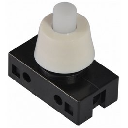 Кнопка миниатюрная PBS-17A WH/B для светильника белая АСКО