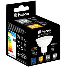 Лампа светодиодная 7 W G5.3 2700К 230В Feron LB-196 MR-16 16 600Lm