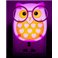 Ночник VARGO LED Сова в очках (розовая), с фотосенсором, блистер