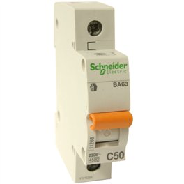 Автоматический выключатель 1р 50 А С (ВА63) Schneider