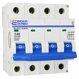 Автоматический выключатель 3p+N 40А (тип С) ВА-2017 Аско