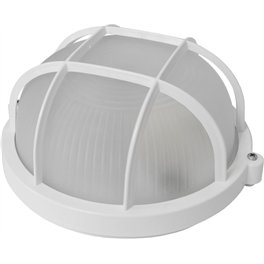 Светодиодный Светильник круг белый опаловый плафон с решеткой пластик ПС-1051-11-1/1 12W