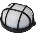 Светильник светодиодный черный пластиковый опаловый плафон с решеткой ПП-1052-07-1/6 12W