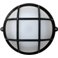 Светильник круг черный опаловый плафон с решеткой пластик ПС-1052-11-1/1 E27