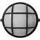 Светильник Круг черный опаловый пластиковый плафон с решёткой ПП-1052-07-1/6 Е27