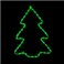 Гирлянда внешняя новогодняя елка DELUX MOTIF Christmas Tree 0,6*0,45м 7 flash зеленый IP 44 EN