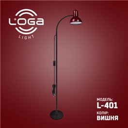 Напольный светильник торшер  L-401 "Вишня" (ТМ LOGA Light), 60 Вт. Е-27