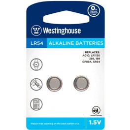 Щелочная Батарейка Westinghouse Alkaline LR54 AG10 (2шт/уп)