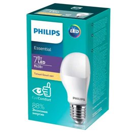Лампа светодиодная PHILIPS 7W E27 6500K LEDBulb A60