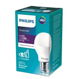 Лампа светодиодная PHILIPS 11W E27 4000K LEDBulb A60