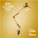 Настольная лампа со СТУБЦИНОЙ L-620 "Золото" (ТМ LOGA  Light), 60 Вт. Е-27