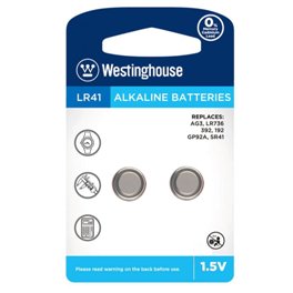 Батарейка  в  часы  LR41  AG3  Westinghouse  Alkaline  (2шт./уп.)