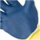 Перчатка трикотажная поликоттон стекольщика (каменщика) с двойным латексным покрытием синего цвета INTERTOOL SP-0003