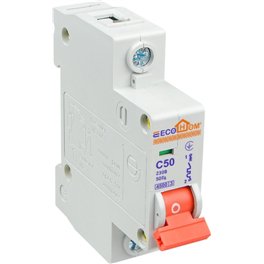 Автоматический выключатель ECOHOME 1p 50А (тип С)