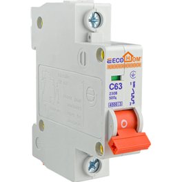 Автоматичний вимикач ECOHOME 1p 63А (тип С)