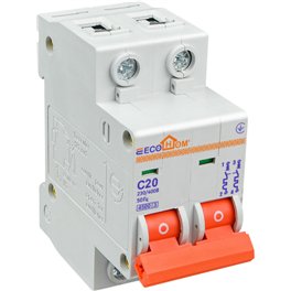 Автоматичний вимикач ЕСО 2р C 20А ECOHOME