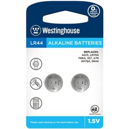 Батарейка в часы LR44 AG13 Westinghouse Alkaline (2шт./уп.)