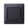 VIDEX BINERA Вимикач чорний графіт 1кл прохідний  (VF-BNSW1P-BG) (20/120)