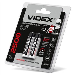 Аккумулятор Videx HR6/AA2500 mAh (2шт. в уп.)